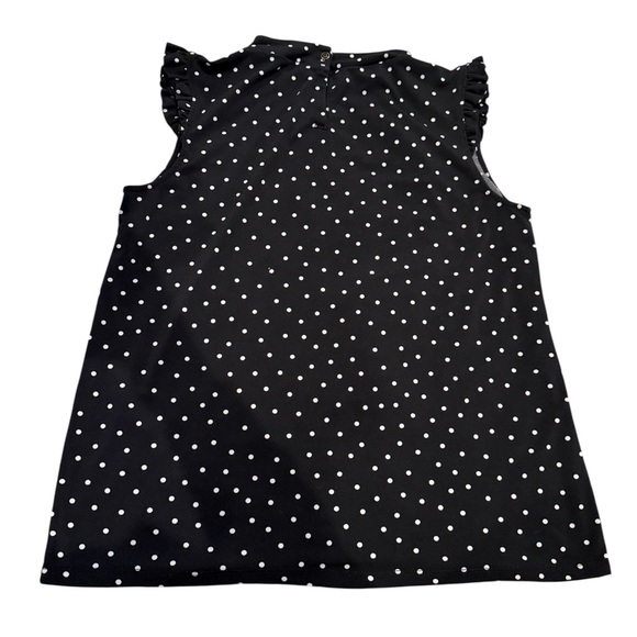🩵5/$25🩵 Adrianna Papell Black and White Polka Dot Sleeveless Blouse - Picture 6 of 11